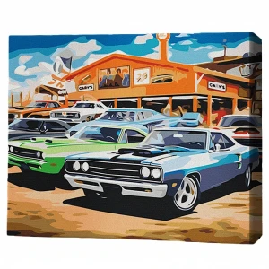 Pictură pe numere 40х50 cm (fără cutie) – mașini retro Thumbnail 2