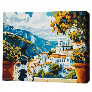 Pictură pe numere 40х50 cm (fără cutie) – dimineață liniștită în munți Thumbnail 2