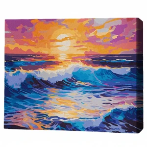 Pictură pe numere 40х50 cm (fără cutie) – apus peste ocean Thumbnail 2