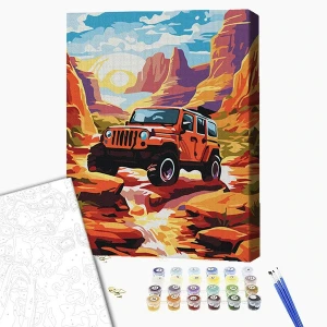 Pictură pe numere 30*40 сm (fără cutie) – expediție off-road Thumbnail 2