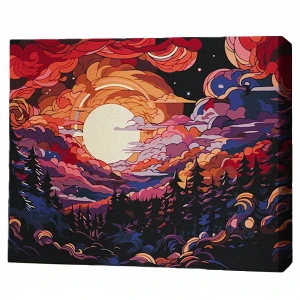 Pictură pe numere 30*40 сm (fără cutie) – strălucirea nopții