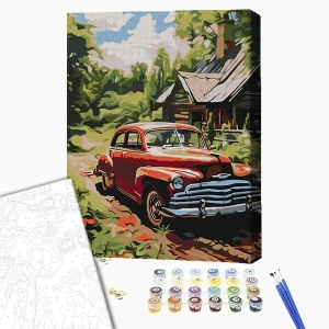 Pictură pe numere 30*40 сm (fără cutie) – călătorie vintage Thumbnail 2