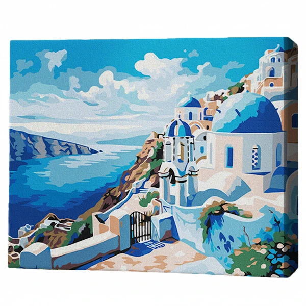 Pictură pe numere 30*40 сm (fără cutie) – santorini 2