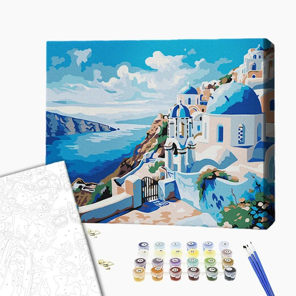 Pictură pe numere 30*40 сm (fără cutie) – santorini 2