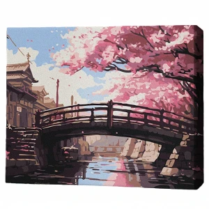 Pictură pe numere 30*40 сm (fără cutie) – înflorirea sakurei Thumbnail 2