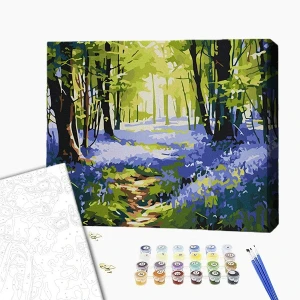 Pictură pe numere 30*40 сm (fără cutie) – pădure de primăvară Thumbnail 2