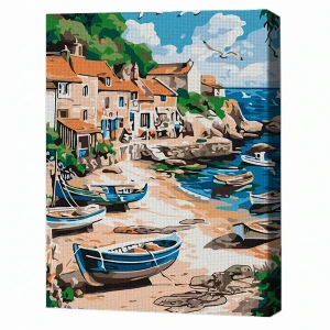 Pictură pe numere 30*40 сm (fără cutie) – port liniștit