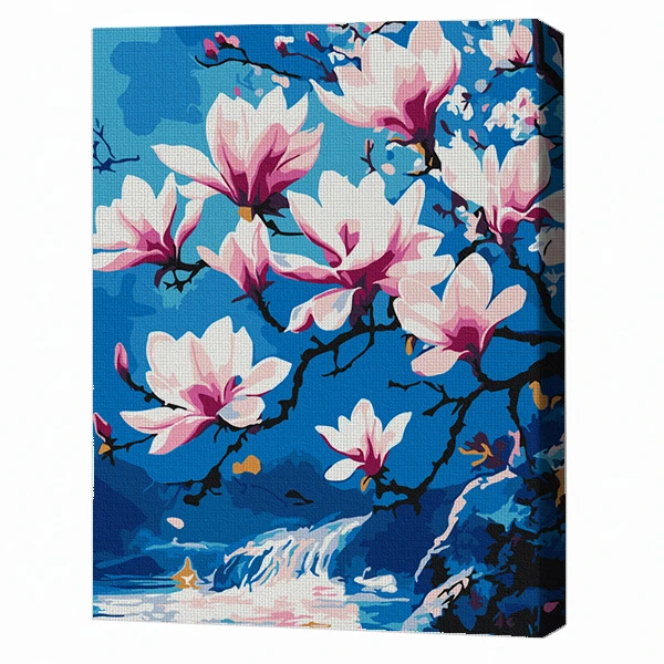 Pictură pe numere 30*40 сm (fără cutie) – magnolie majestuoasă 2