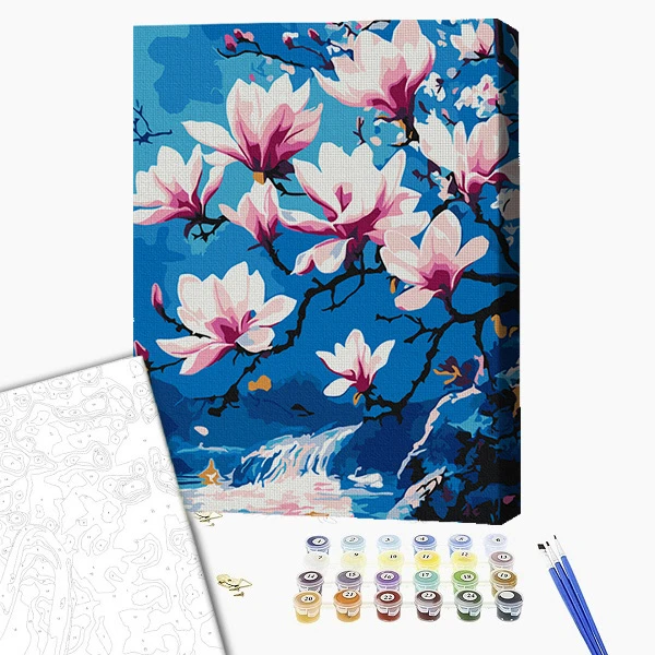 Pictură pe numere 30*40 сm (fără cutie) – magnolie majestuoasă 2