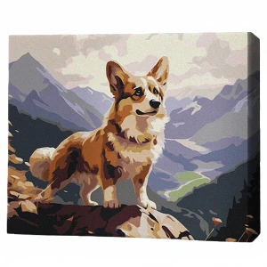 Pictură pe numere 30*40 сm (fără cutie) – corgi curajos Thumbnail 2