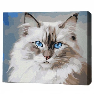 Pictură pe numere 30*40 сm (fără cutie) – pisică birmană Thumbnail 2