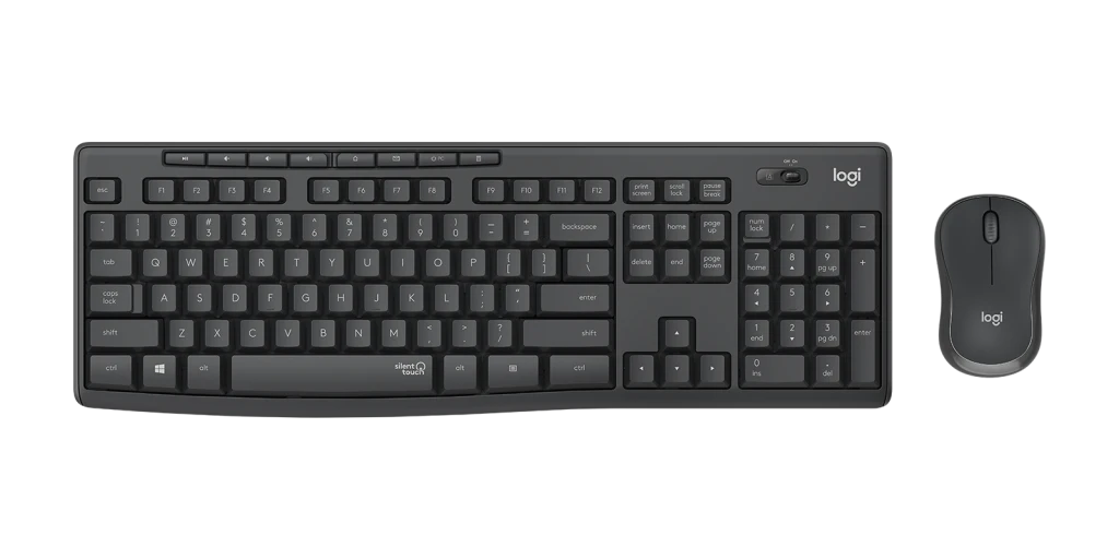 Logitech wireless combo mk295 silent, multimedia keyboard & mouse, graphite, rus, usb, retail 2