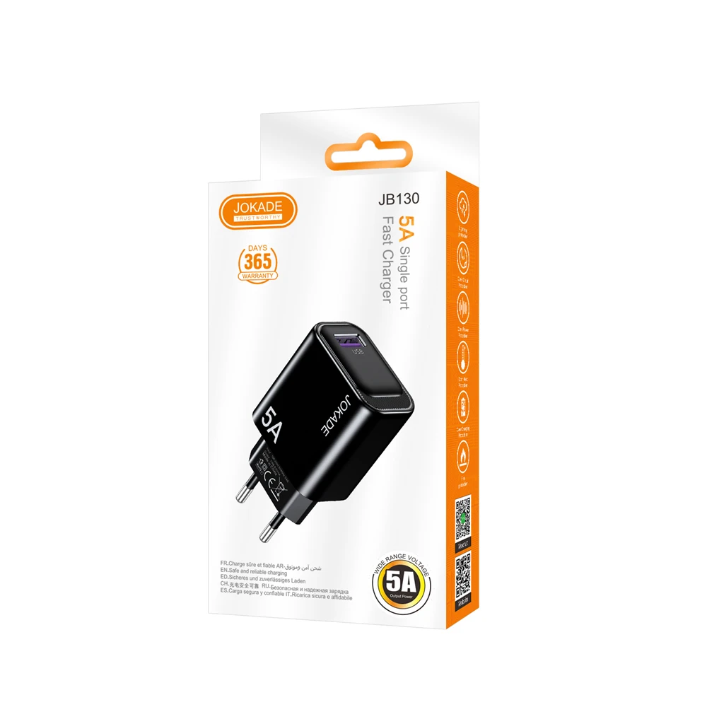 Jokade wall charger 1*usb-a 5a jb130, black 2