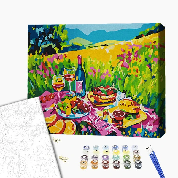 Pictură pe numere 40х50 cm (fără cutie) – picnic pe pajiște 2