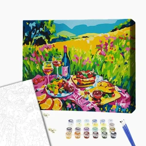 Pictură pe numere 40х50 cm (fără cutie) – picnic pe pajiște Thumbnail 2