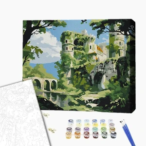 Pictură pe numere 40х50 cm (fără cutie) – castelul pierdut Thumbnail 2