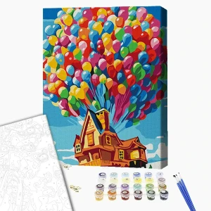 Pictură pe numere 30*40 сm (fără cutie) – baloanele fericirii Thumbnail 2