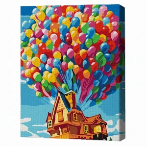 Pictură pe numere 30*40 сm (fără cutie) – baloanele fericirii