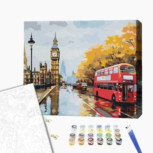 Pictură pe numere 40х50 cm (fără cutie) – londra de toamnă Thumbnail 2
