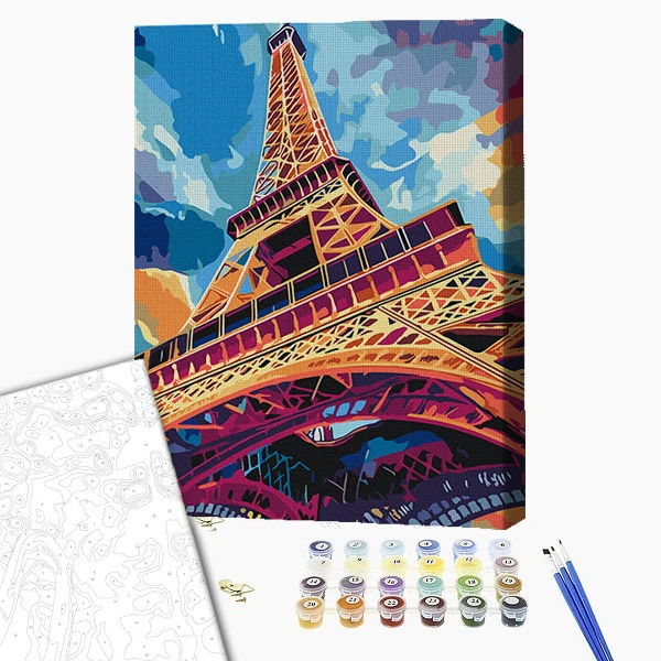Pictură pe numere 40*50 cm (fără cutie) - turnul eiffel 2