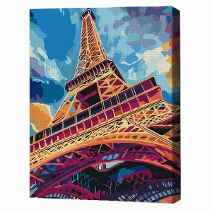 Pictură pe numere 40*50 cm (fără cutie) - turnul eiffel Thumbnail 2