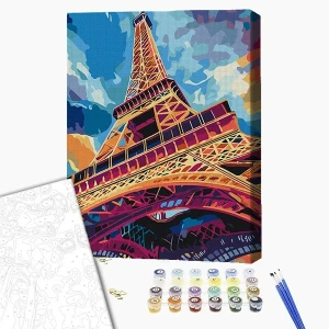 Pictură pe numere 40*50 cm (fără cutie) - turnul eiffel Thumbnail 2
