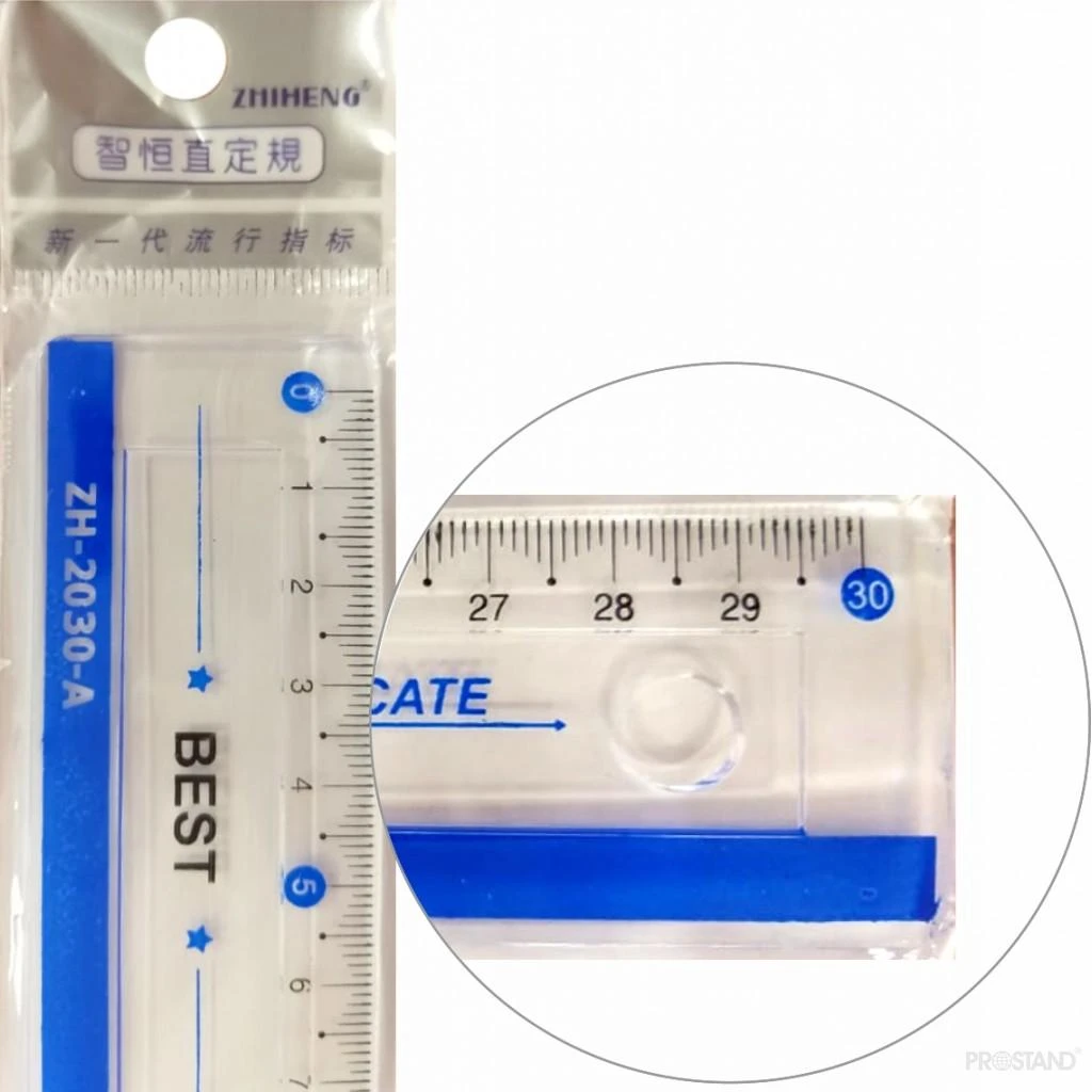 Rigla plastic transparent 30cm zh-2030-a 2