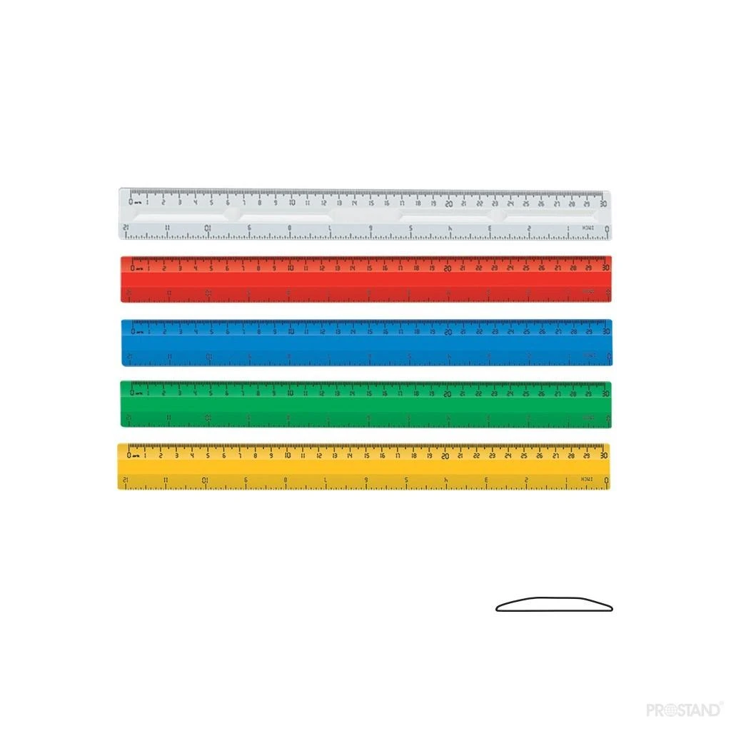Rigla plastic 30cm incolor  600  ark  /48 2