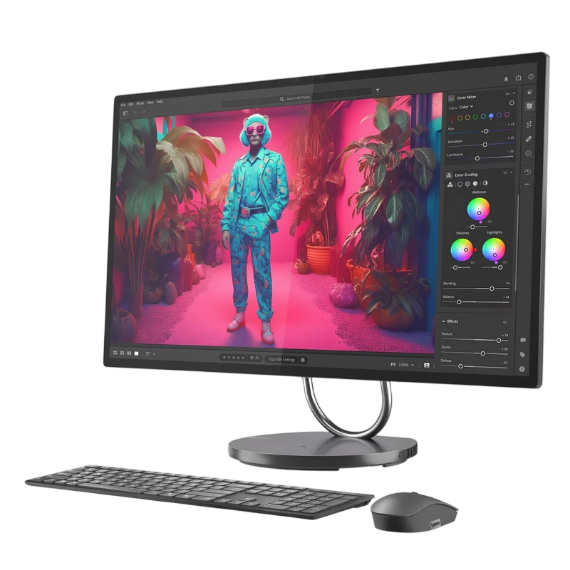 Computer all-in-one lenovo yoga 32ill10, 31,5", intel core ultra 7 258v, 32gb/1024gb, windows 11 pro, storm grey 3
