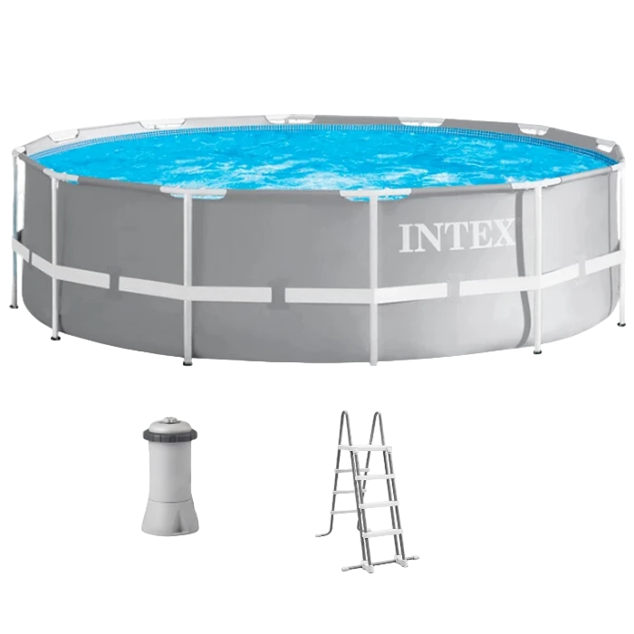 Piscină cu cadru metalic intex prism frame, 8592l, gri, 26716 4