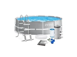 Piscină cu cadru metalic intex prism frame, 8592l, gri, 26716 Thumbnail 6