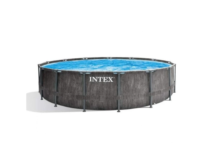 Piscină cu cadru metalic intex greywood premium, 16805l, gri, 26742 6