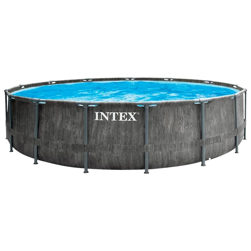 Piscină cu cadru metalic intex greywood premium, 16805l, gri, 26742 7