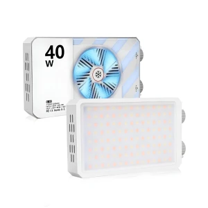 Портативный светодиодный видеосвет 40w, двухцветный (2500k-9000k), аккумуляторный, белый