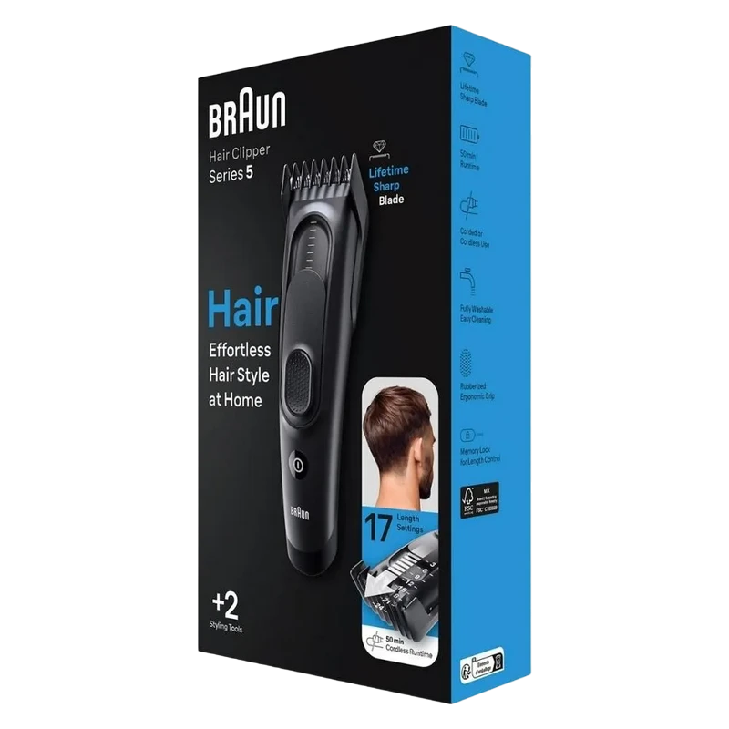 Машинка для стрижки braun hc5330, чёрный 4
