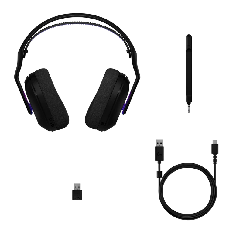 Căști logitech g522, bluetooth/usb, negru 3