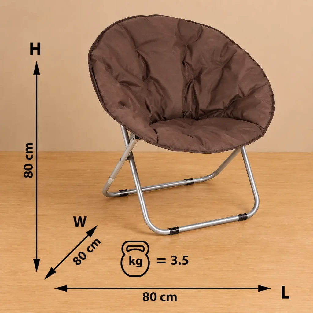 Scaun-fotoliu pliabil 80*80*78cm stlp35br, maro 4