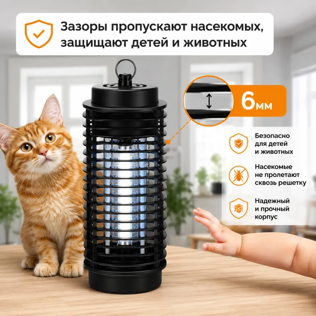 Лампа электрическая от комаров с уф-светом 3