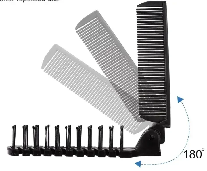 Pieptene pliabil cu doua parti, #h20, black, 20-001d 3
