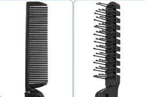 Pieptene pliabil cu doua parti, #h20, black, 20-001d Thumbnail 2