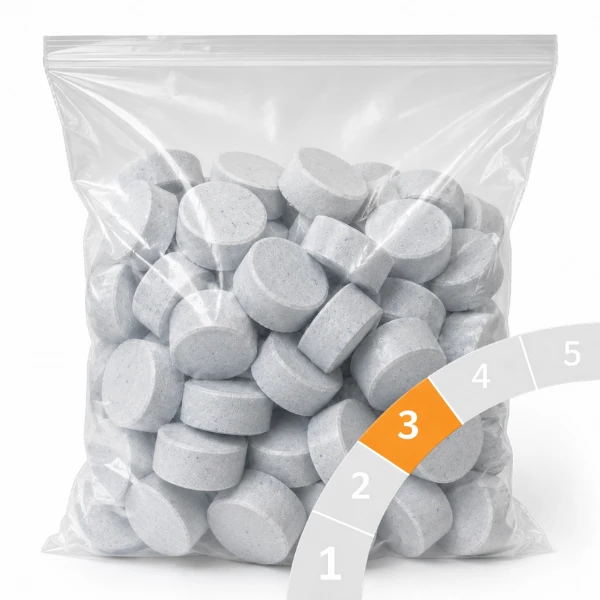 Tablete multifuncționale de clor „quattro – tabs”, 200 gr / 5 kg. ambalaj pe 2