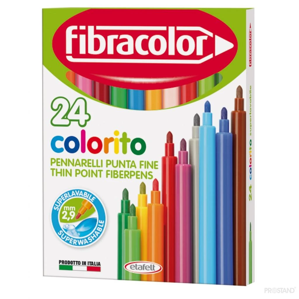 Фломастеры 24цв  моющиеся  fibracolor 10539sw024se  /6/72 2