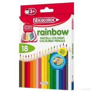 Creioane color 18 cul  rainbow fibracolor 10029mc018se