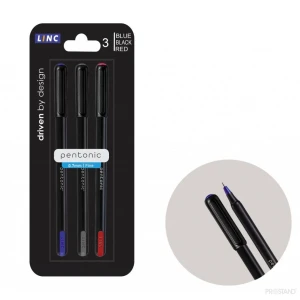 Pix cu ulei linc pentonic  set 3 buc  blister 0.7mm 7024 albastru+negru+rosu Thumbnail 2