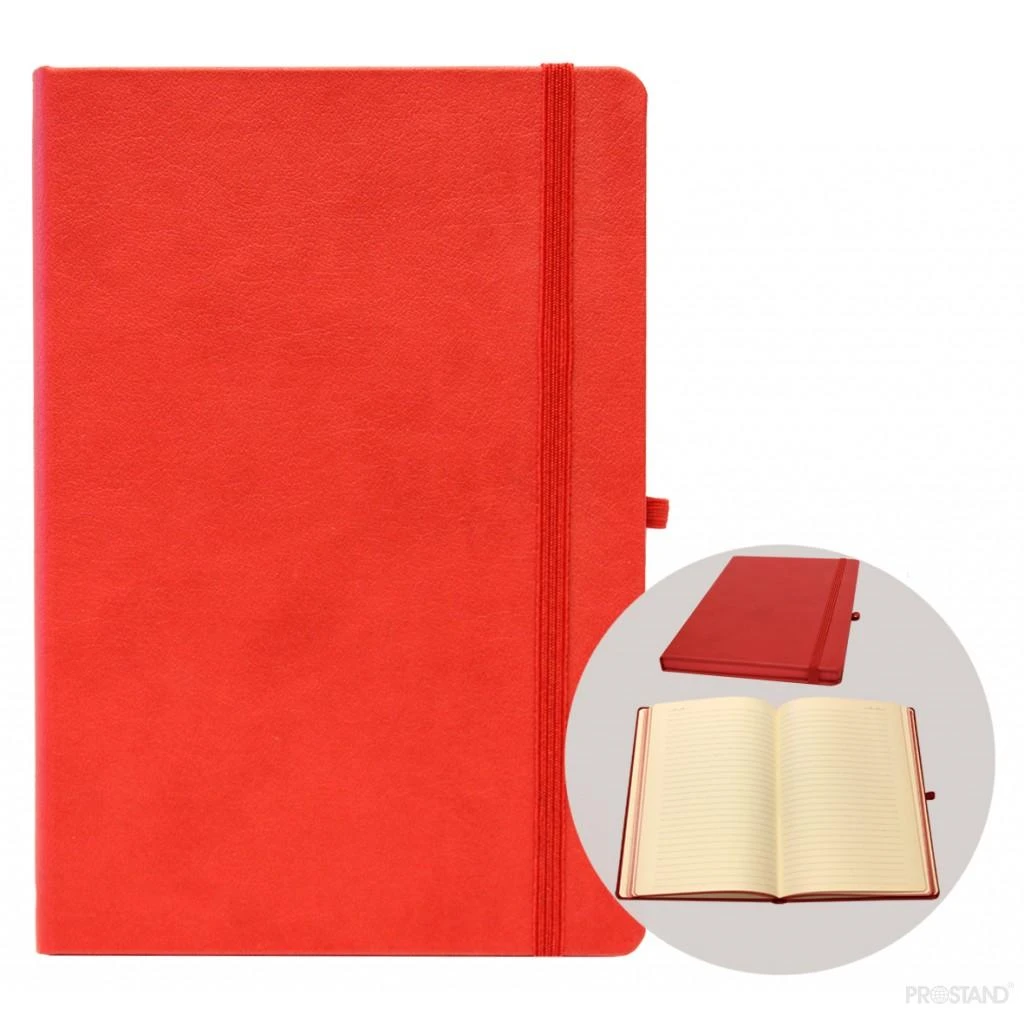 Agenda nedatata 140*210 mm ivory lizy 7118 linie rosu 2