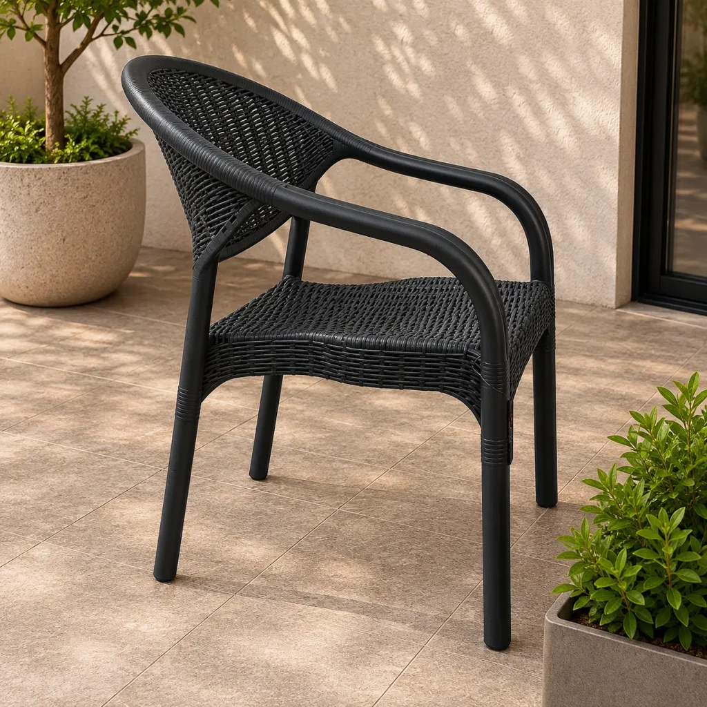 Scaun rattan fotoliu, antracit 573079 4