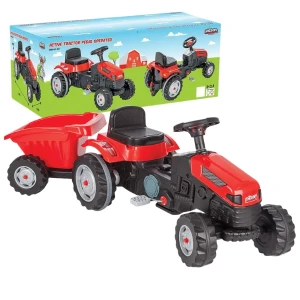 Tractor cu remorca active, roșu
