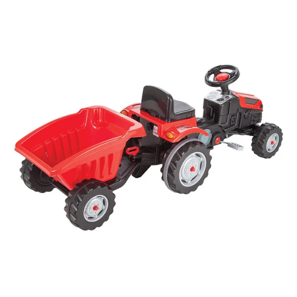 Tractor cu remorca active, roșu 4