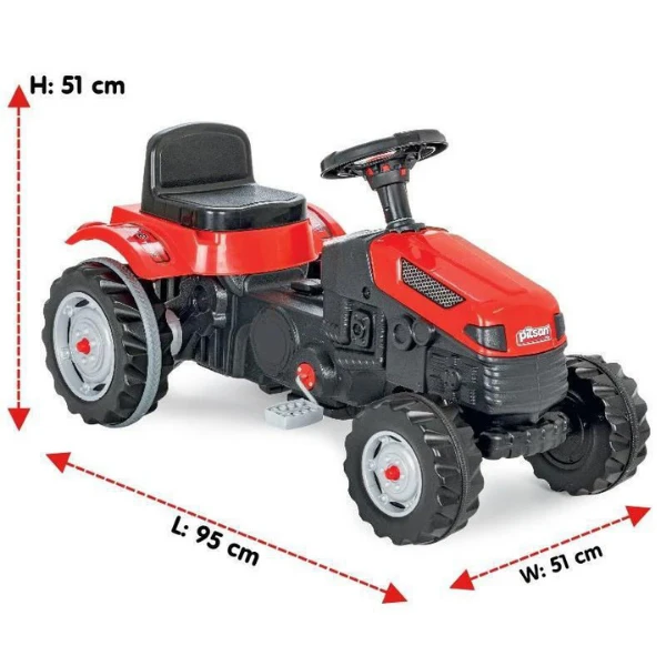 Tractor cu remorca active, roșu 5