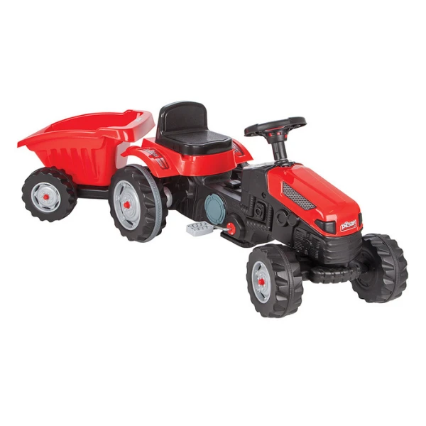 Tractor cu remorca active, roșu 2